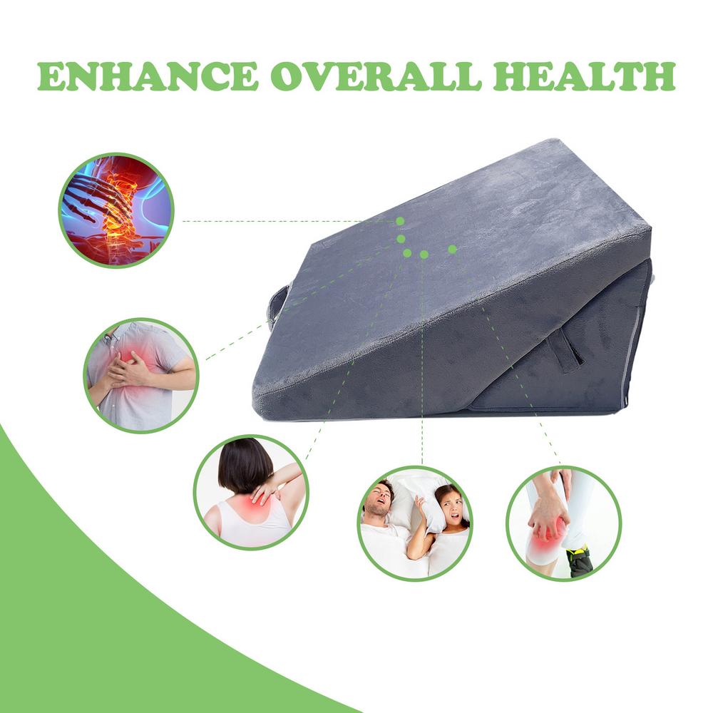 Memory Foam Wedge Pillow Leg Back Pain Support