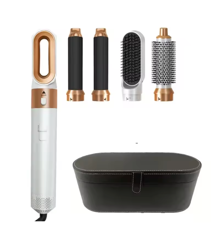 5 In 1 Hair Blower Brush Hot Air Styler Comb Curling Iron