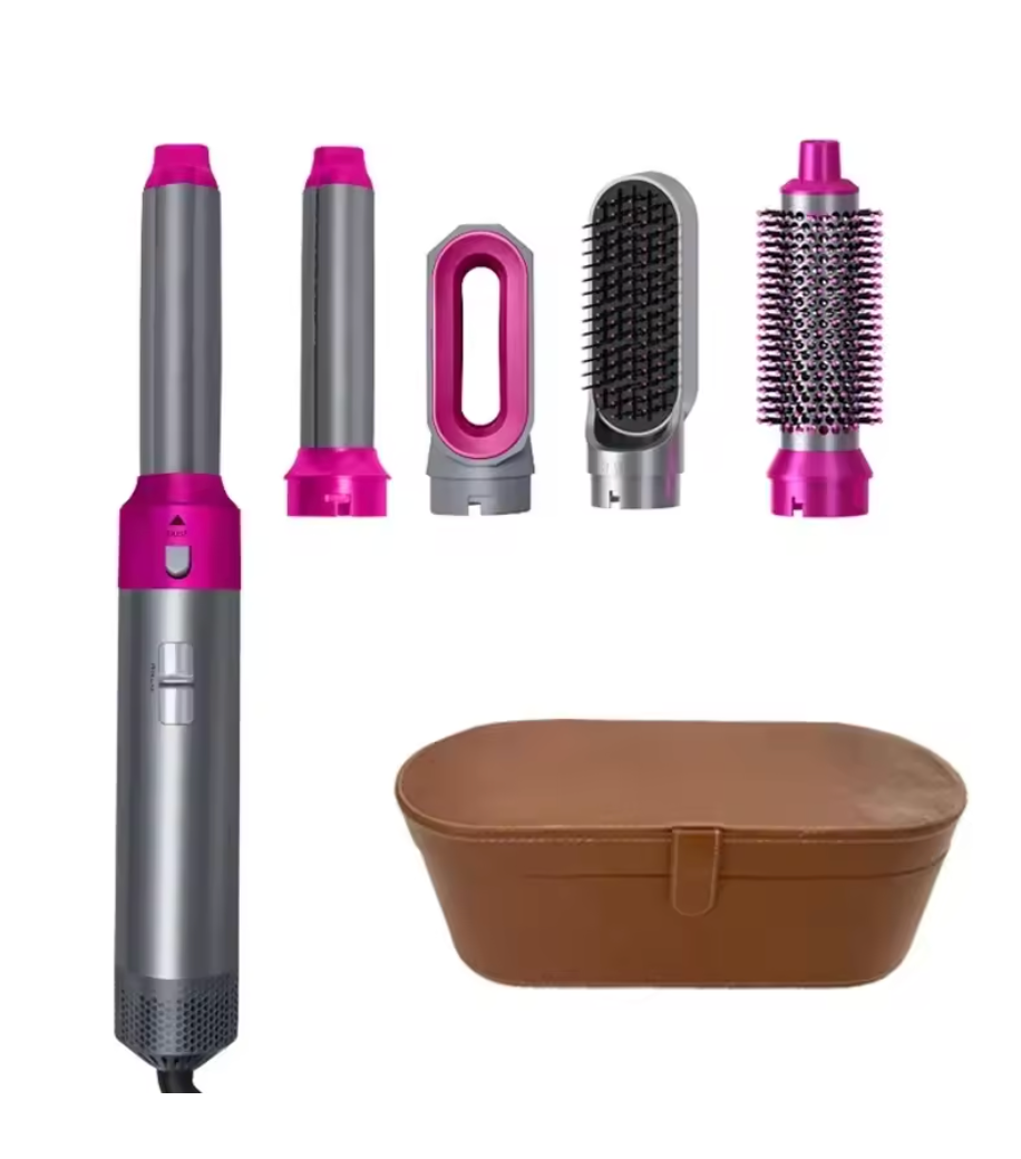 5 In 1 Hair Blower Brush Hot Air Styler Comb Curling Iron