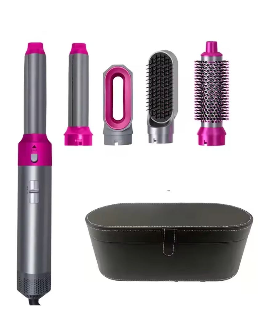 5 In 1 Hair Blower Brush Hot Air Styler Comb Curling Iron