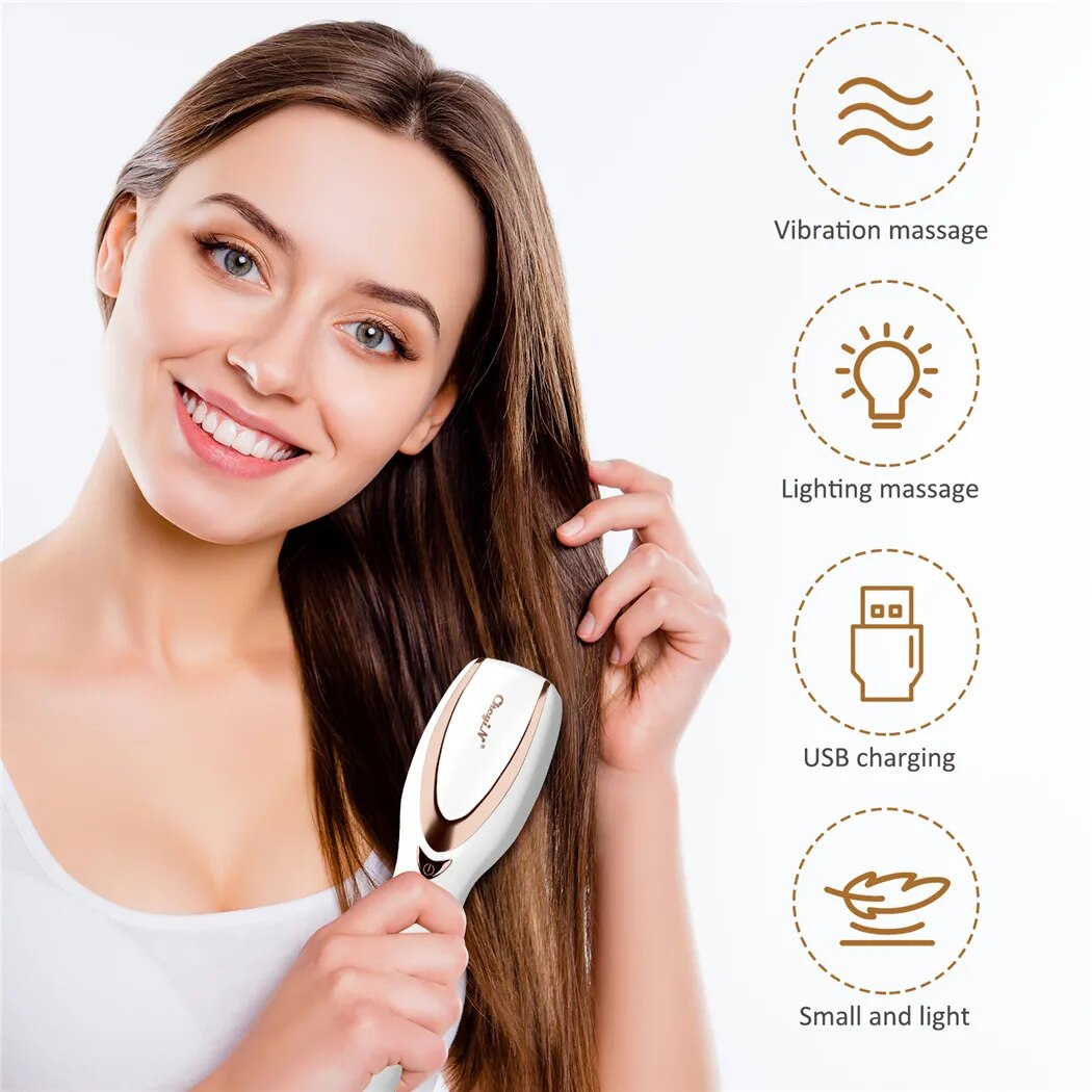 3 in 1 Wireless Infrared Massage Comb Hair Growth  Anti Hair Loss