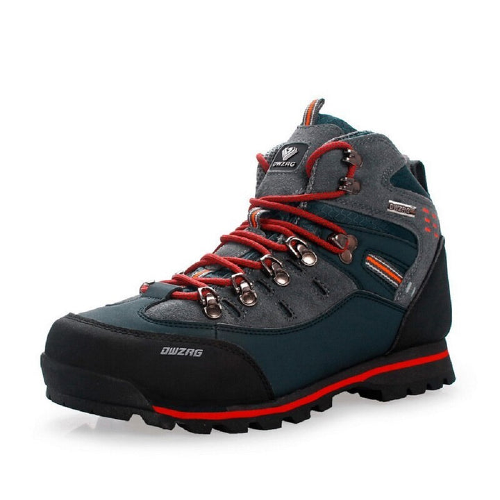 Men's Waterproof Leather mid Hiking Boots Non-Slip Lightweight Snow Boots
