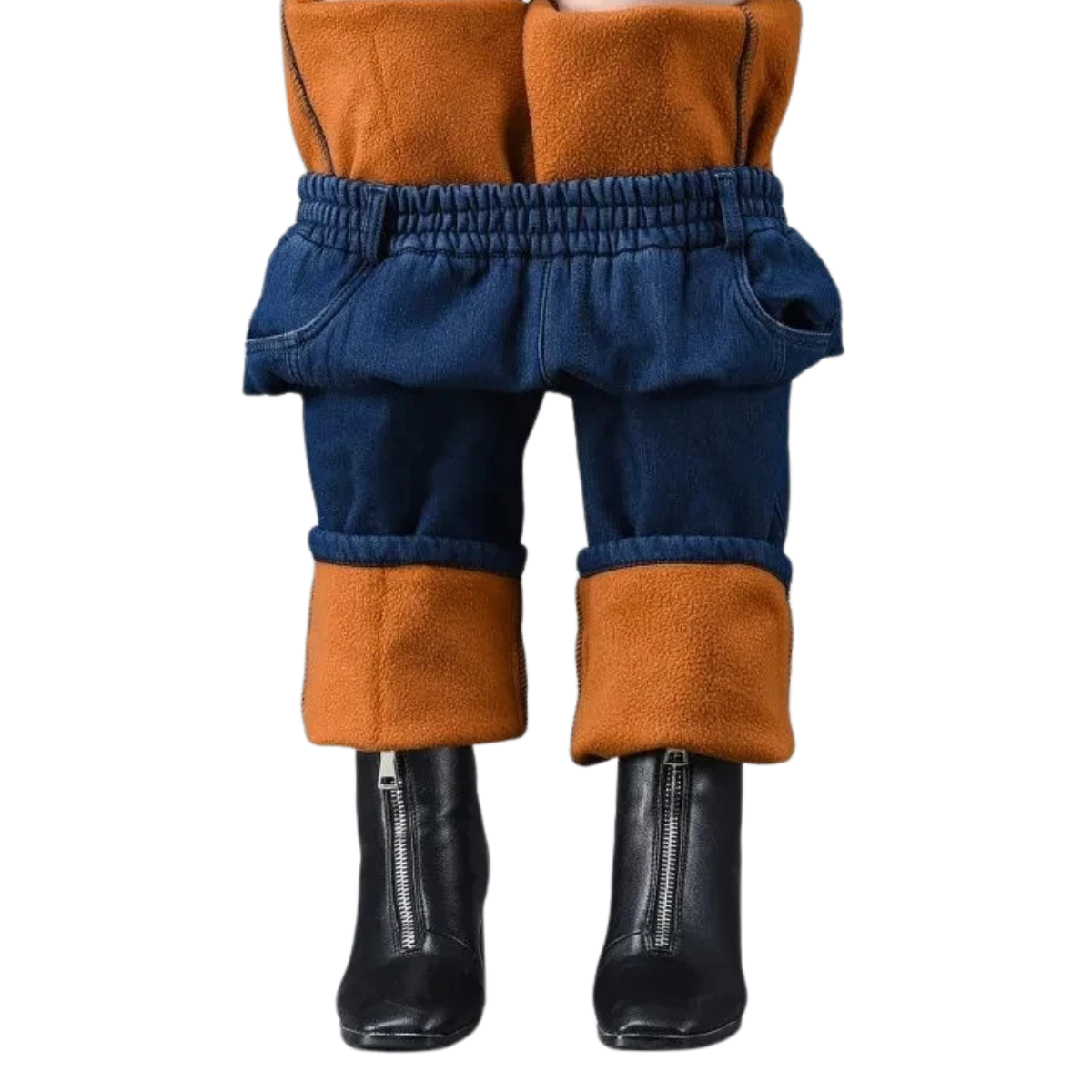 Women's Vintage Thicken Warm Winter Fleece Lined Jeans