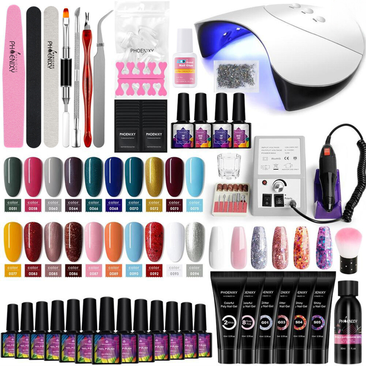 Gel Nail Extension Nail Drill Machine Manicure Set