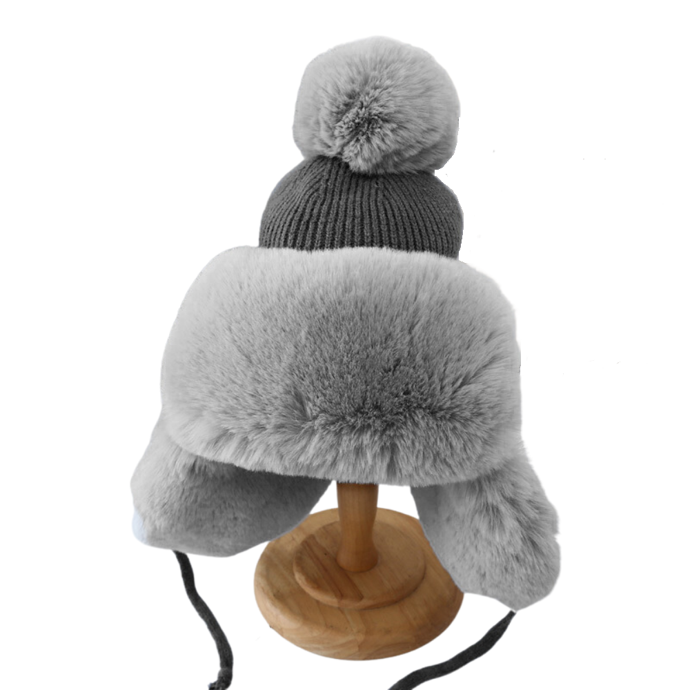 Winter Thick Outdoor Earflap Warm Hat Wool Knitted Snow Cap