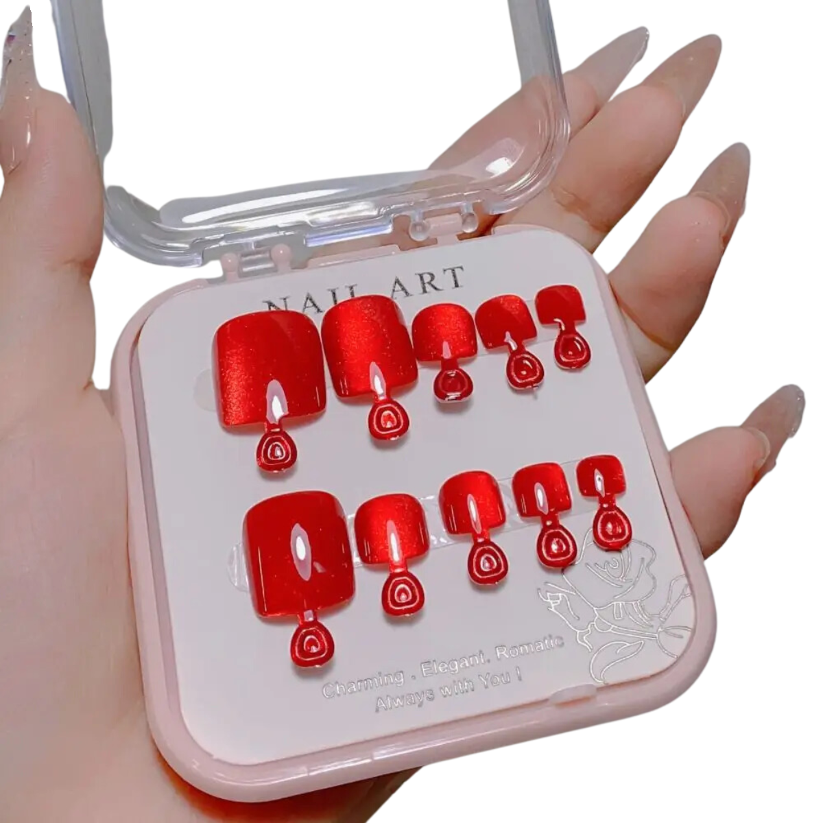 10pcs/box Fake Toenails Press On Nails For Foot
