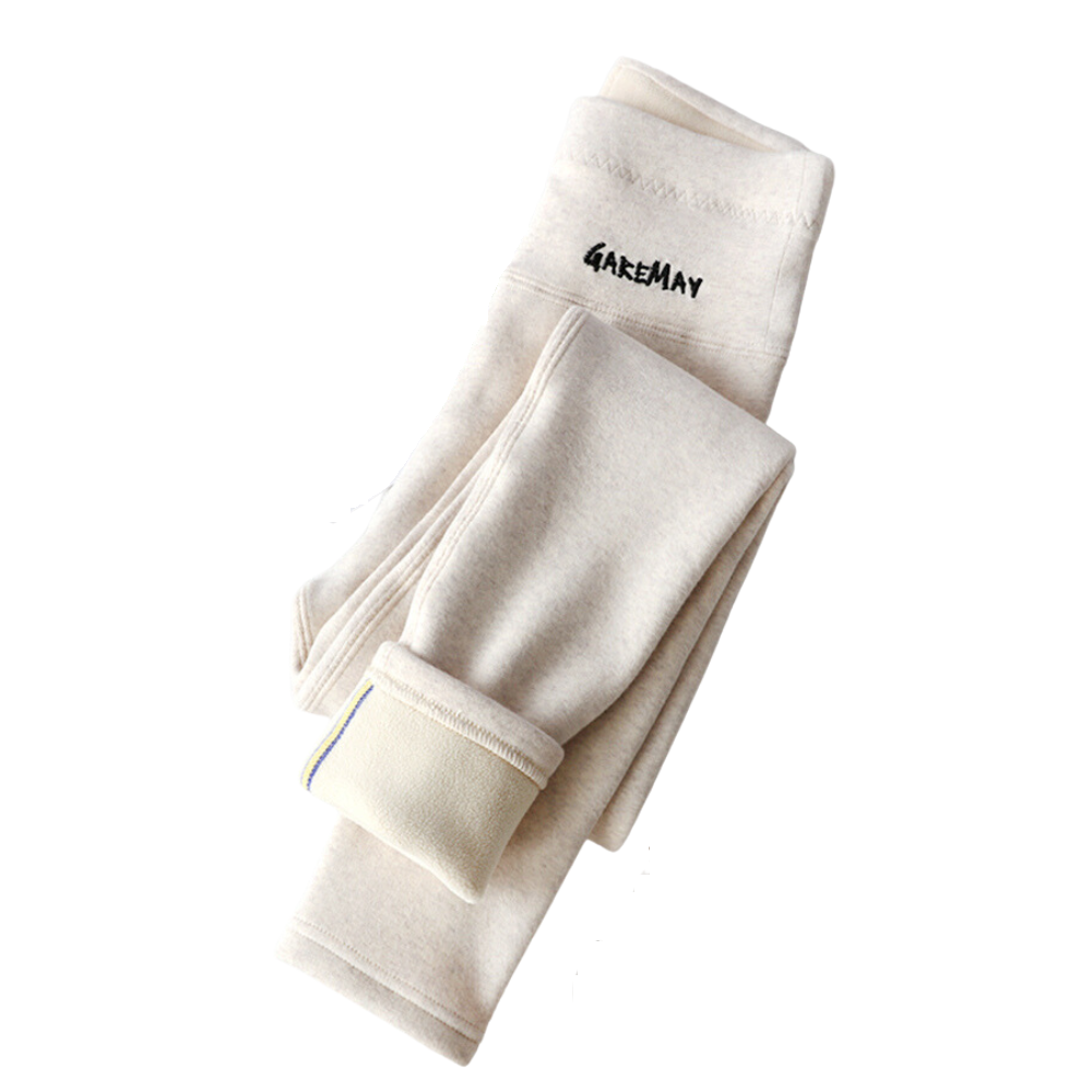 Women's Winter Leggings Ribbed Knitted Velvet Thermal with Fleece Strech Cotton
