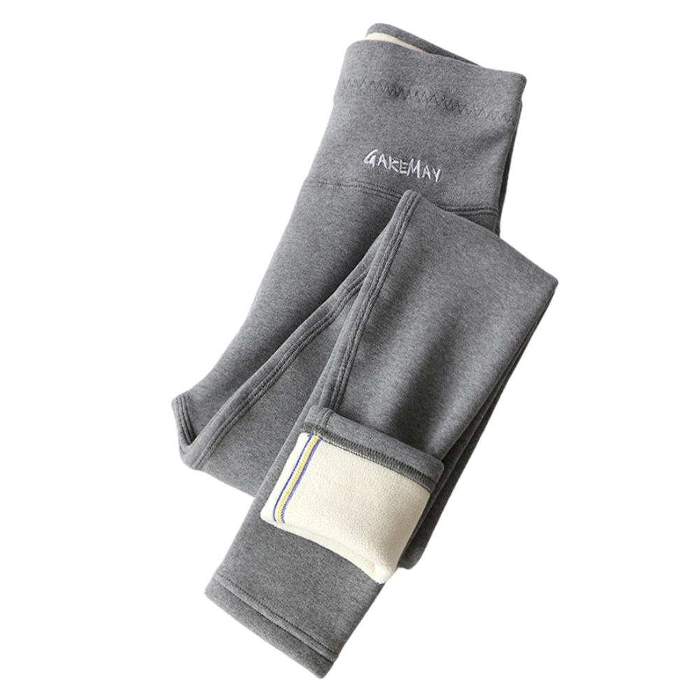 Women's Winter Leggings Ribbed Knitted Velvet Thermal with Fleece Strech Cotton