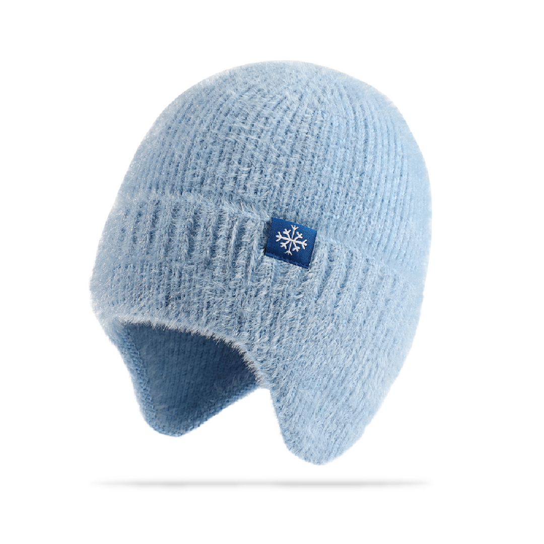 Earflap Winter Faux Fur Knitted Soft Beanie Hat