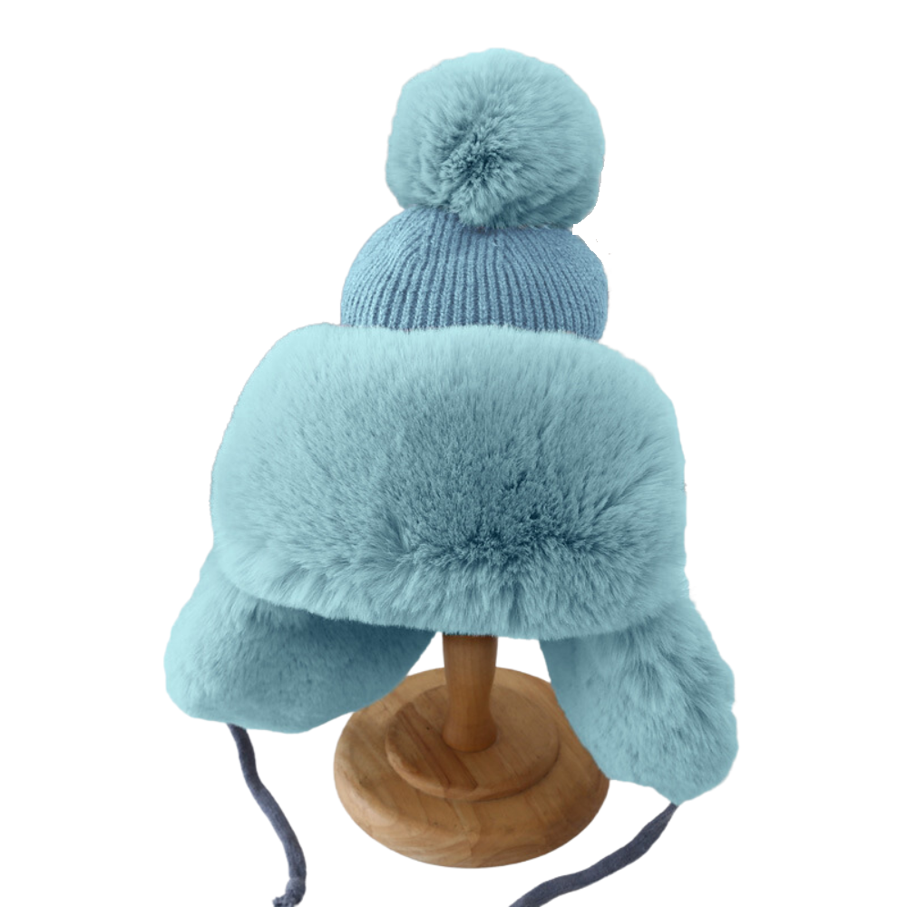 Winter Thick Outdoor Earflap Warm Hat Wool Knitted Snow Cap