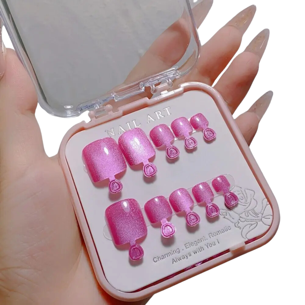 10pcs/box Fake Toenails Press On Nails For Foot