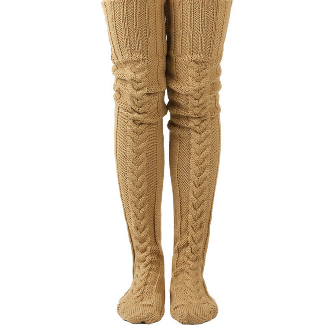 Knitted Thigh High Socks Winter Stockings
