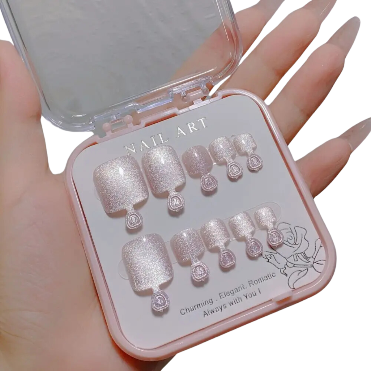 10pcs/box Fake Toenails Press On Nails For Foot