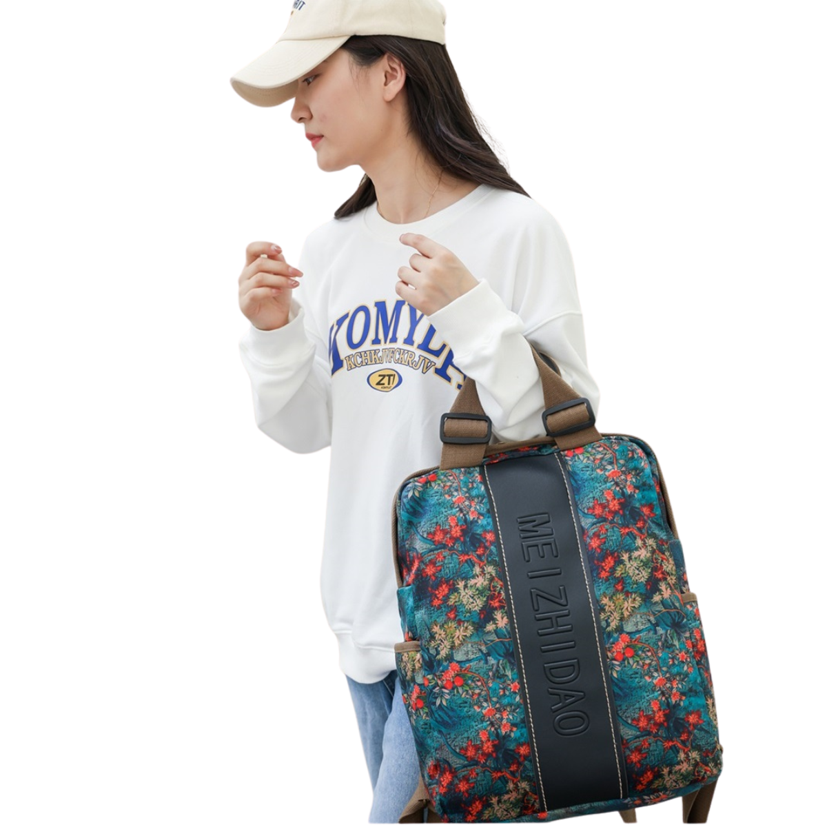 Women Backpack Canvas Rucksack Shoulder Bag