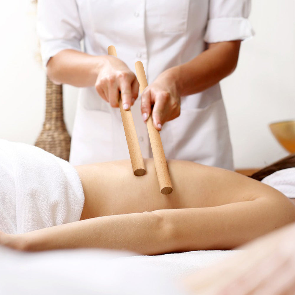 Natural Bamboo Massage Stick Wood Therapy Gua Sha Muscle Pain Relief