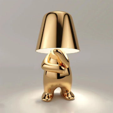 Thinker Golden Man Statue LED Table thinker Lamp