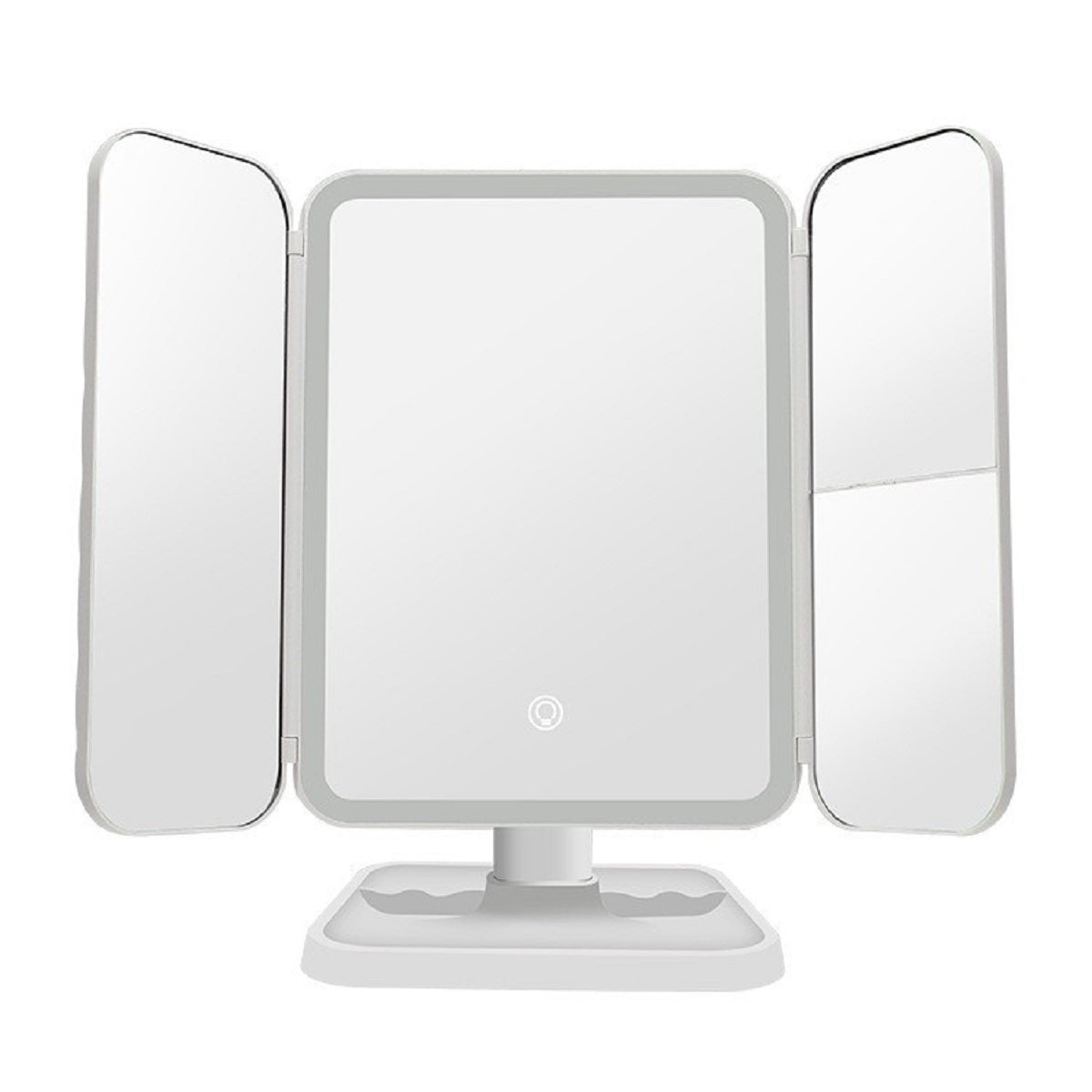 Tri-Fold Lighted Makeup Mirror