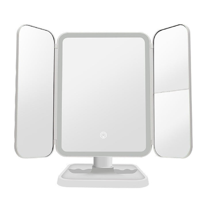 Tri-Fold Lighted Makeup Mirror