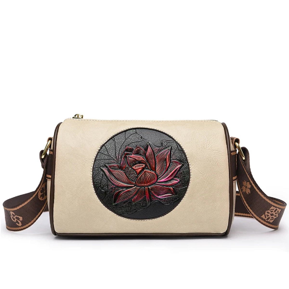 Chic Printed Soft Leather Crossbody Bag for Women