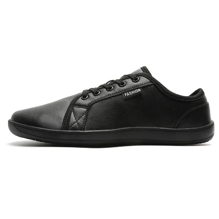 Wide Toe Barefoot Shoes Casual Leather Sneakers