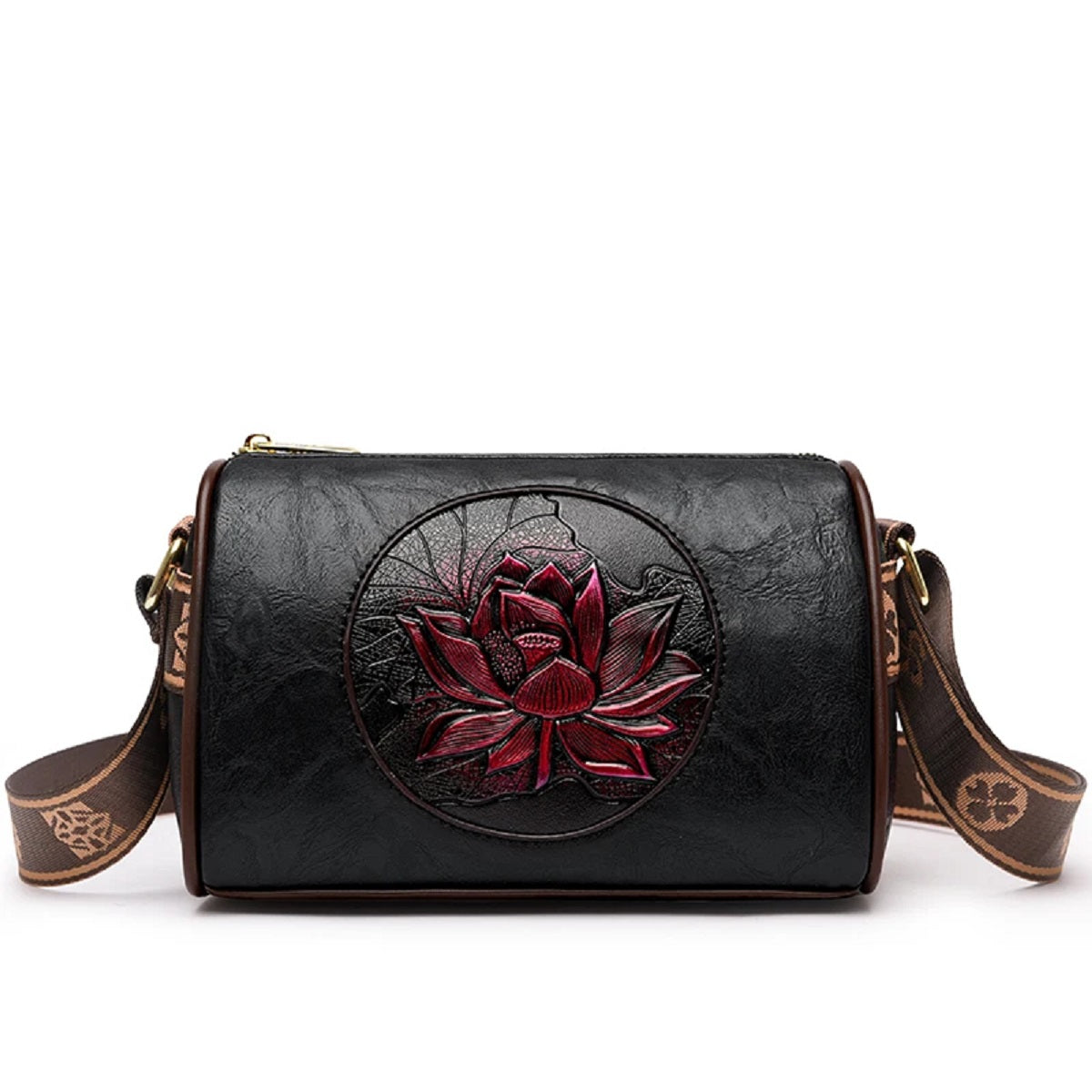 Chic Printed Soft Leather Crossbody Bag for Women