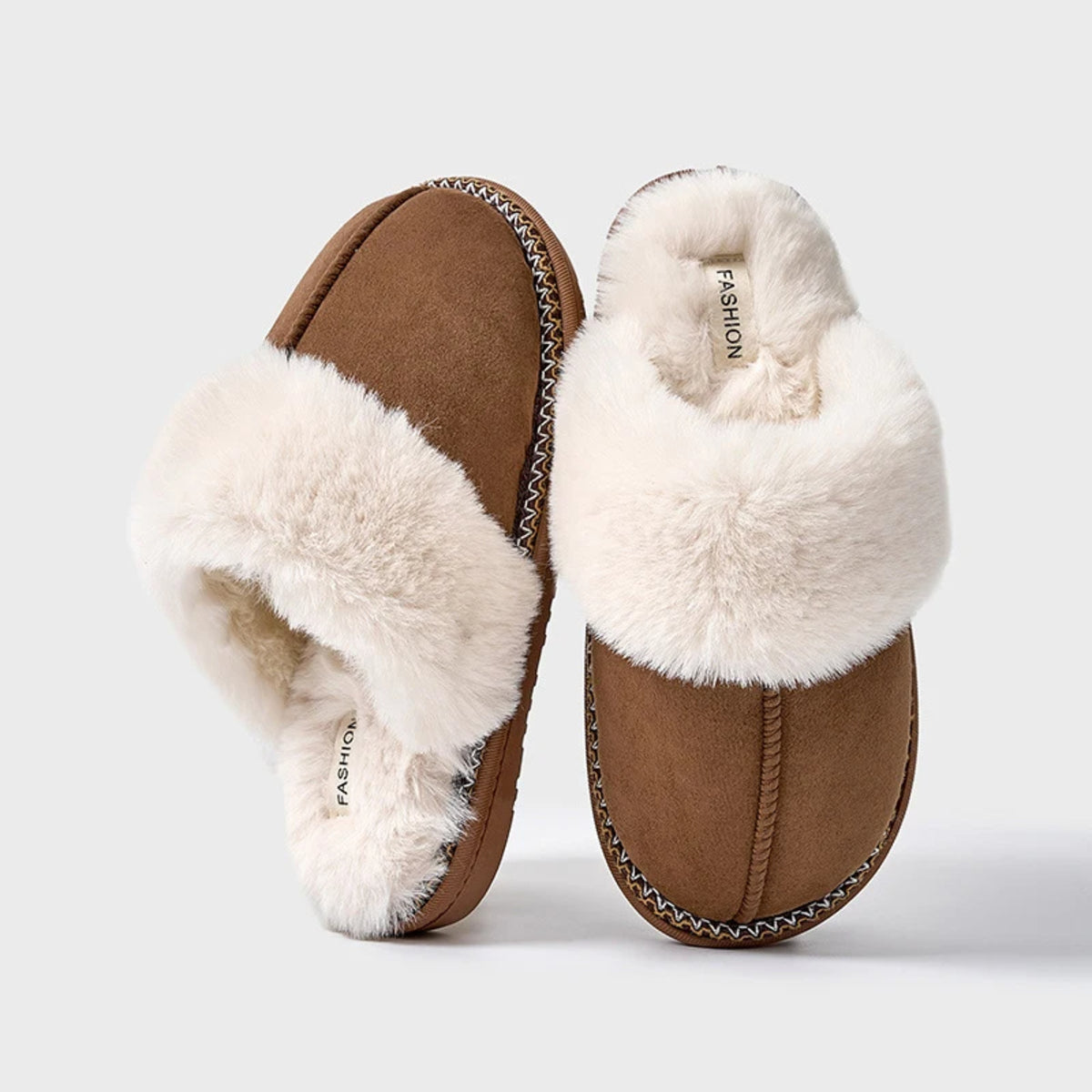 Women’s Winter Fur Slippers – Plush Cotton House Slides Warm and Fluffy Comfort