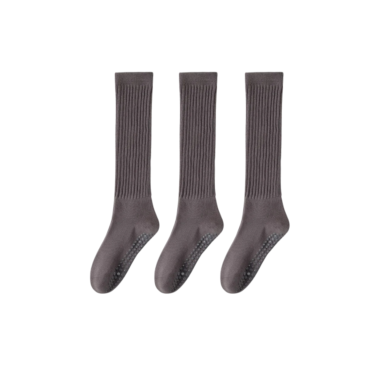 Women’s 3 Pairs Winter Cotton Socks – Warm Knee-High Non-Slip