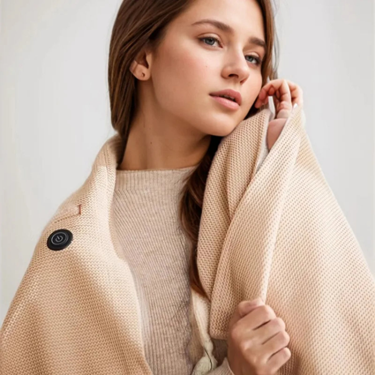 USB Wearable Heated Blanket – 3-Level Washable Winter Warmer for Home and Office