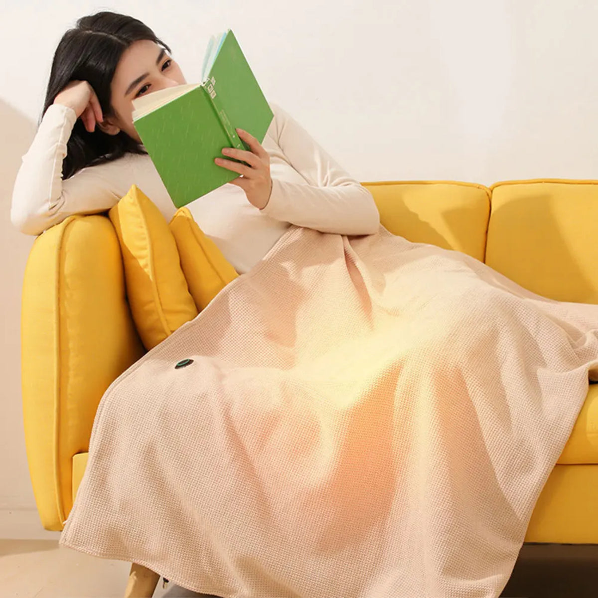 USB Wearable Heated Blanket – 3-Level Washable Winter Warmer for Home and Office