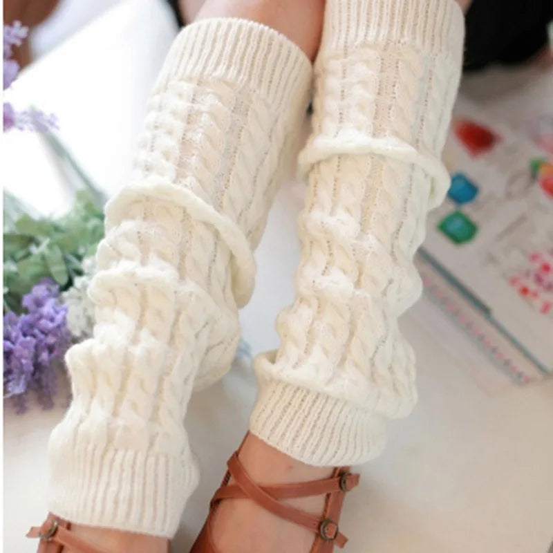 Women’s Knitted Leg Warmers – Autumn Winter Warm Foot Covers