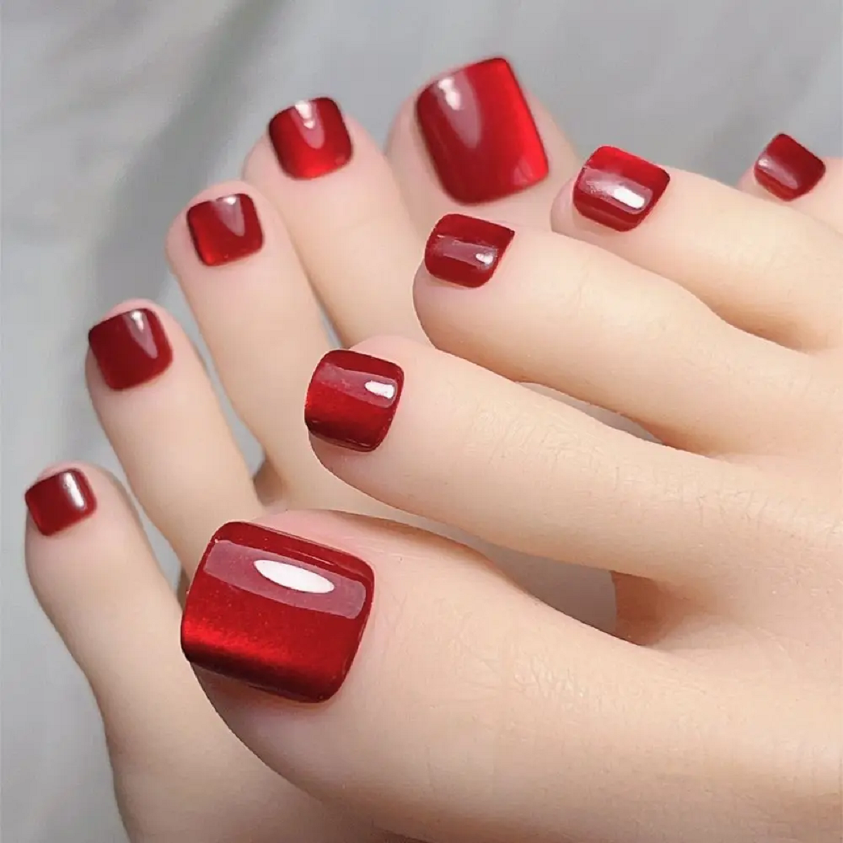 10pcs/box Fake Toenails Press On Nails For Foot