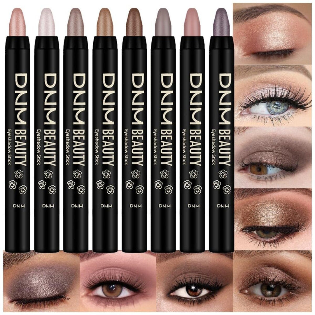 Metallic Eyeshadow 8-Pc Stick Set – Waterproof Long-Lasting and Multi-Colour