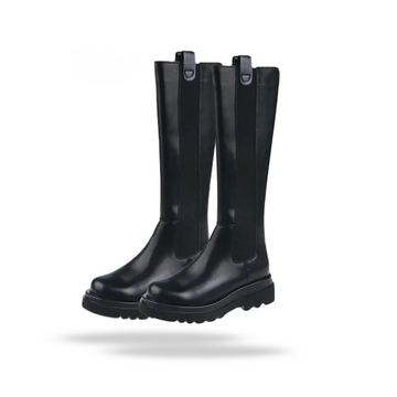 Women's Knight Long Boots Warm Fur Shoes Winter Square Heels High Booties