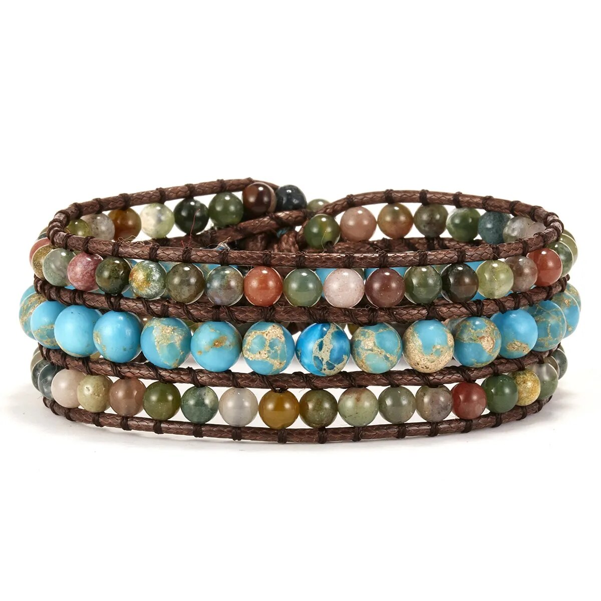 Natural Stone Braided chakra Bracelet for Men & Women