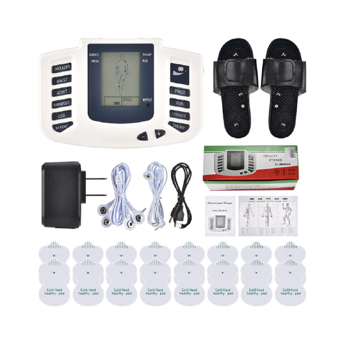 Full Body Tens MuscleElectrostimulation Therapy Massage Full Set