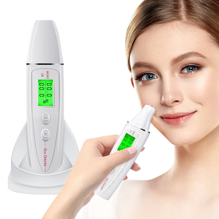 Portable Skin Analyzer – Digital Moisture Oil Tester for Face Care Diagnostics