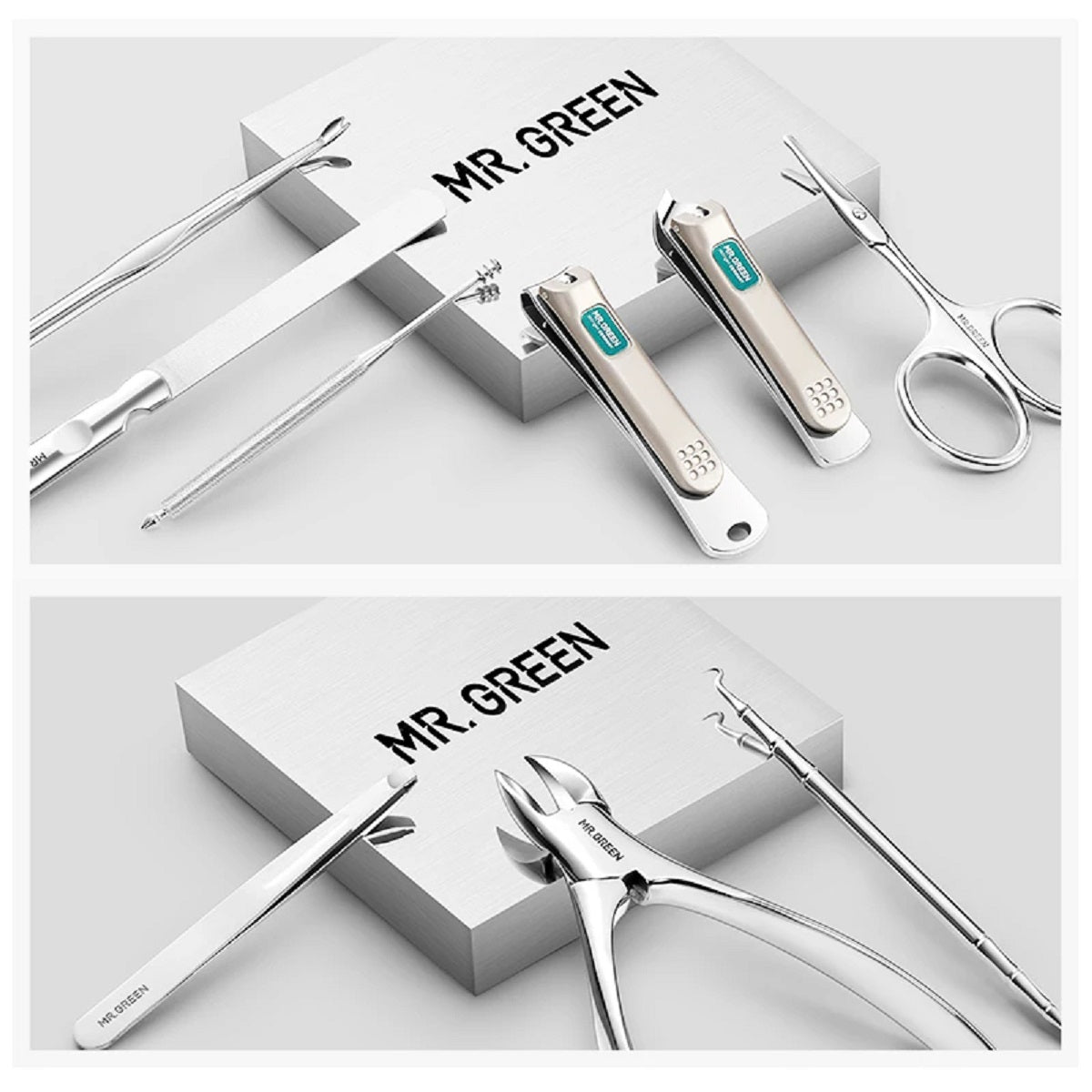 9-in-1 Professional Nail Clippers With Leather Case Manicure Set