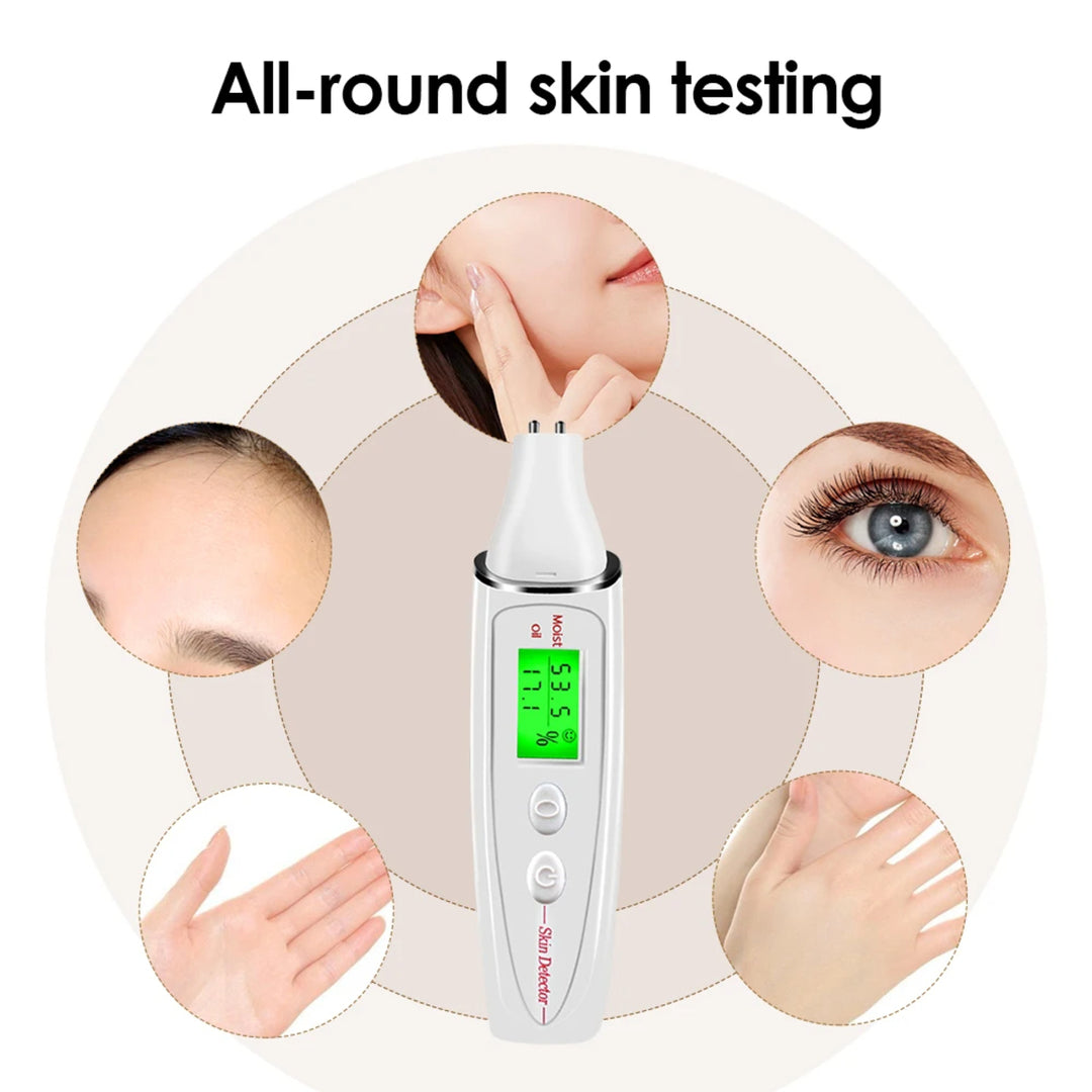 Portable Skin Analyzer – Digital Moisture Oil Tester for Face Care Diagnostics