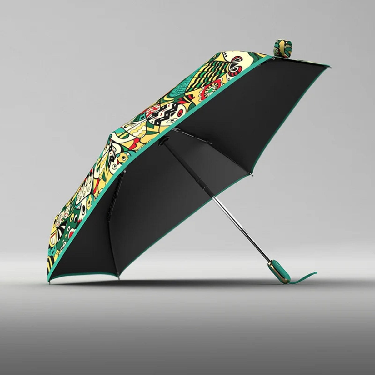 Luxury Summer UV Windproof  Flat Foldable Automatic Umbrella