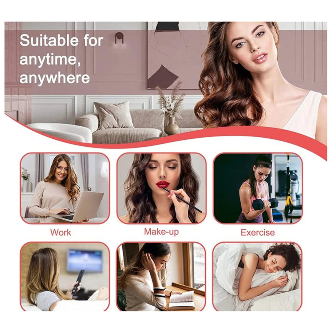 9-Pcs Silk Heatless Curling Kit – Ribbon Rod Clips and Scrunchie for Overnight Curls