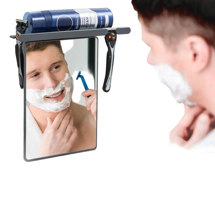 Fogless Shower Shaving Mirror – No-Drill Suction Mount