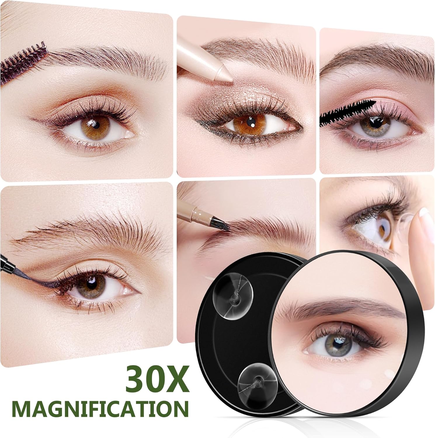 30x Magnifying Mirror Suction Cup