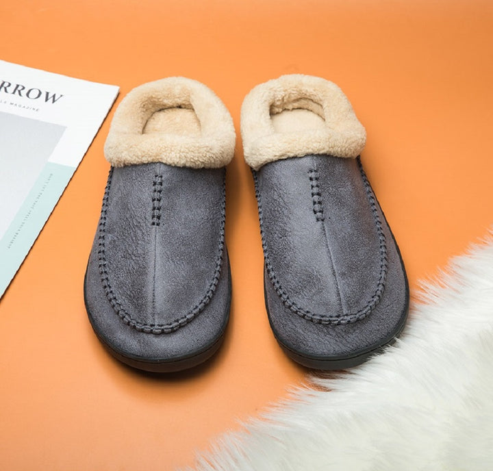 Men's Memory Foam Slippers Warm Fleece Shoes