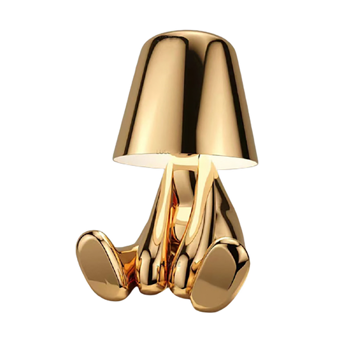 Thinker Golden Man Statue LED Table thinker Lamp