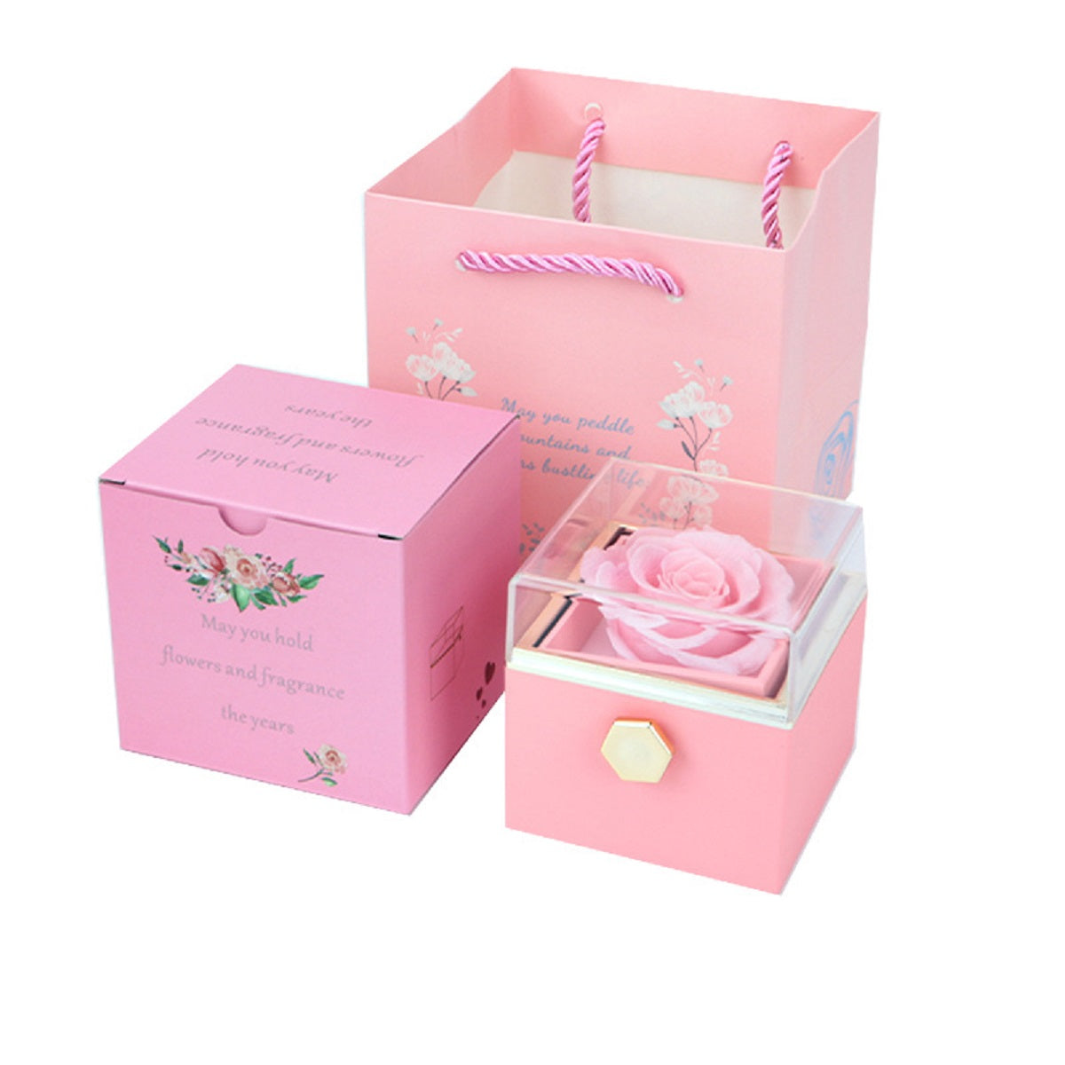 Eternal Rose Pendant Necklace Gift Box