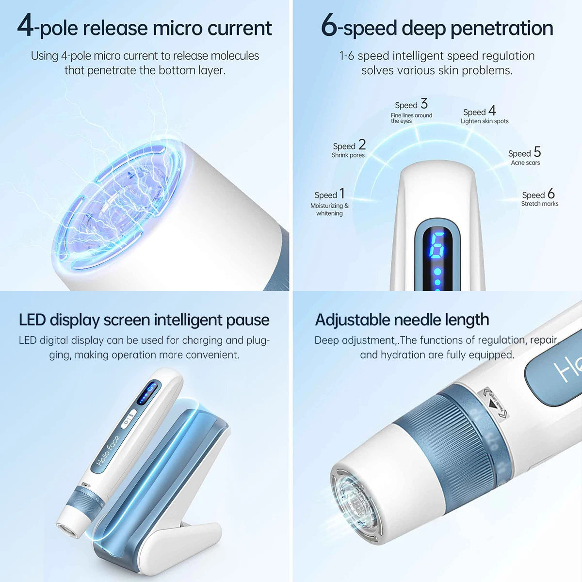 Professional Microneedling Pen – 2-in-1 Automatic Derma EMS Device