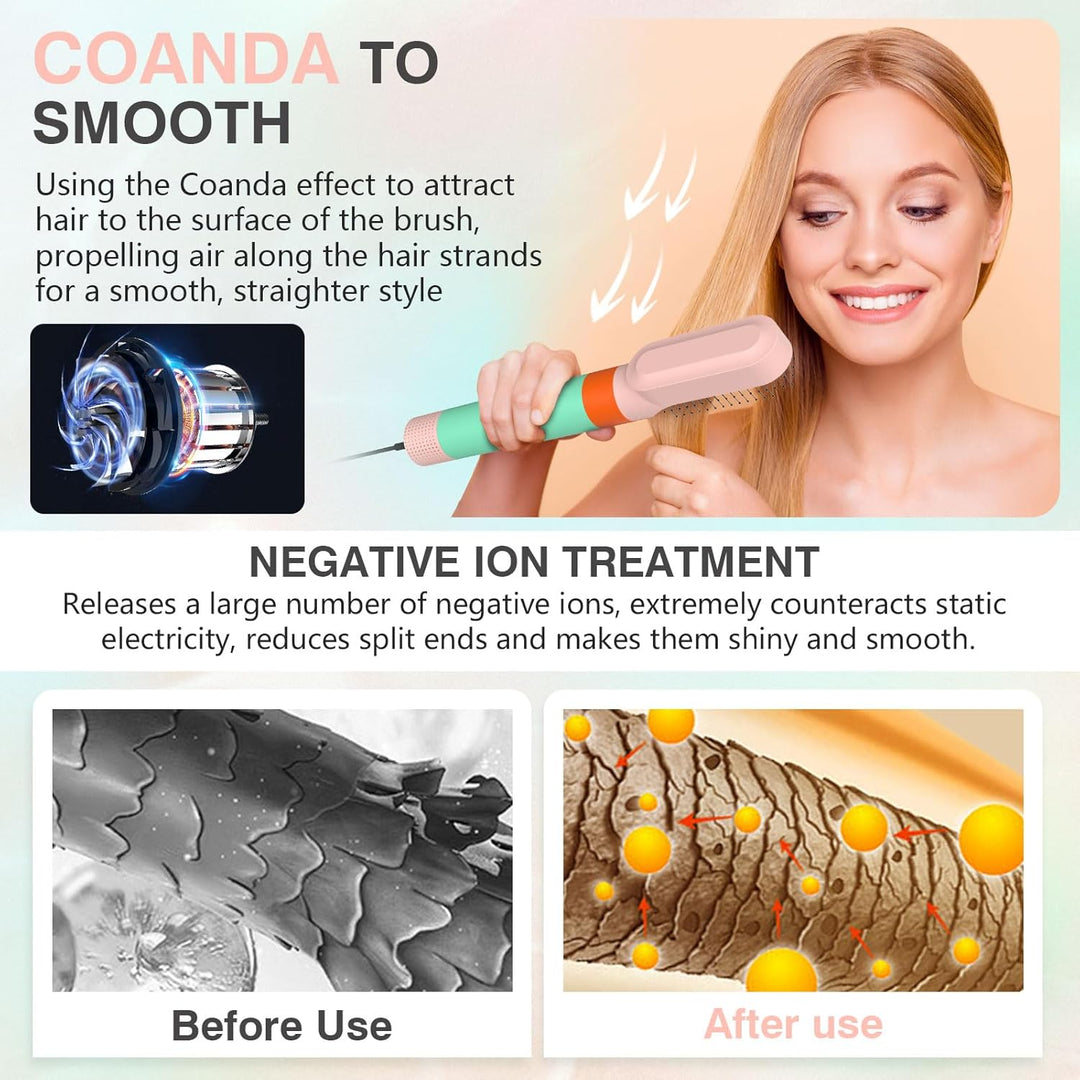 5-in-1 Hair Multi Styler – Hair Dryer with Curling Barrel and Hot Air Brush