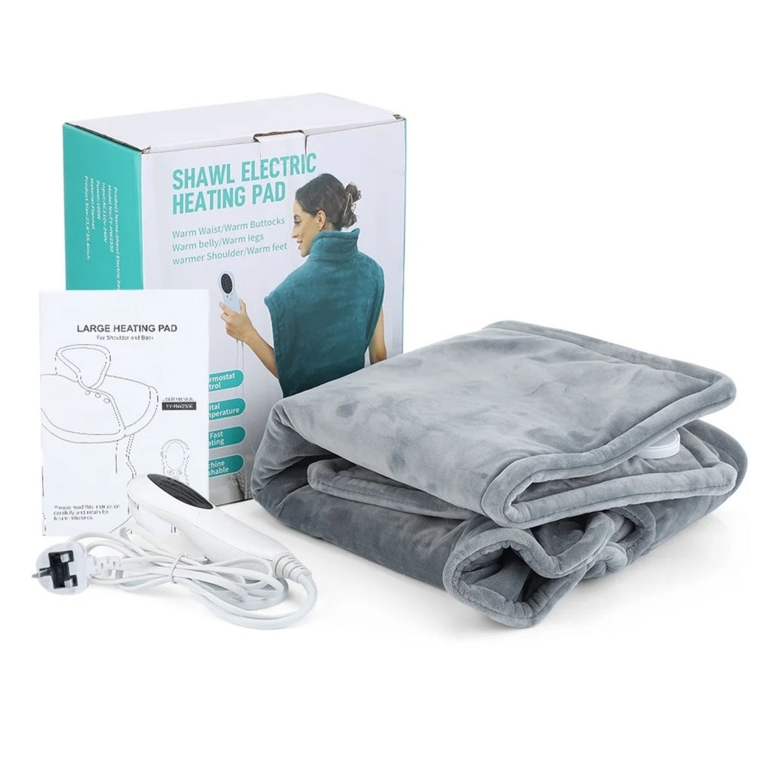 Electric Heated Shawl – 3-Level Neck Back and Waist Warmer