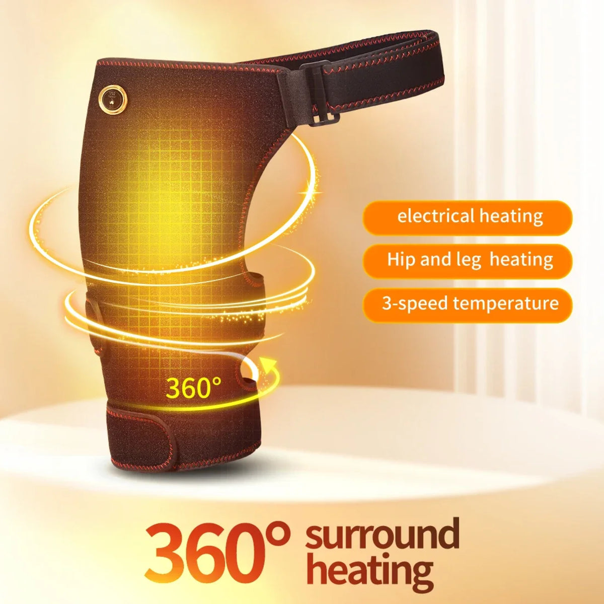 Heated Hip Support Brace – Electric Heat And Massage Pad