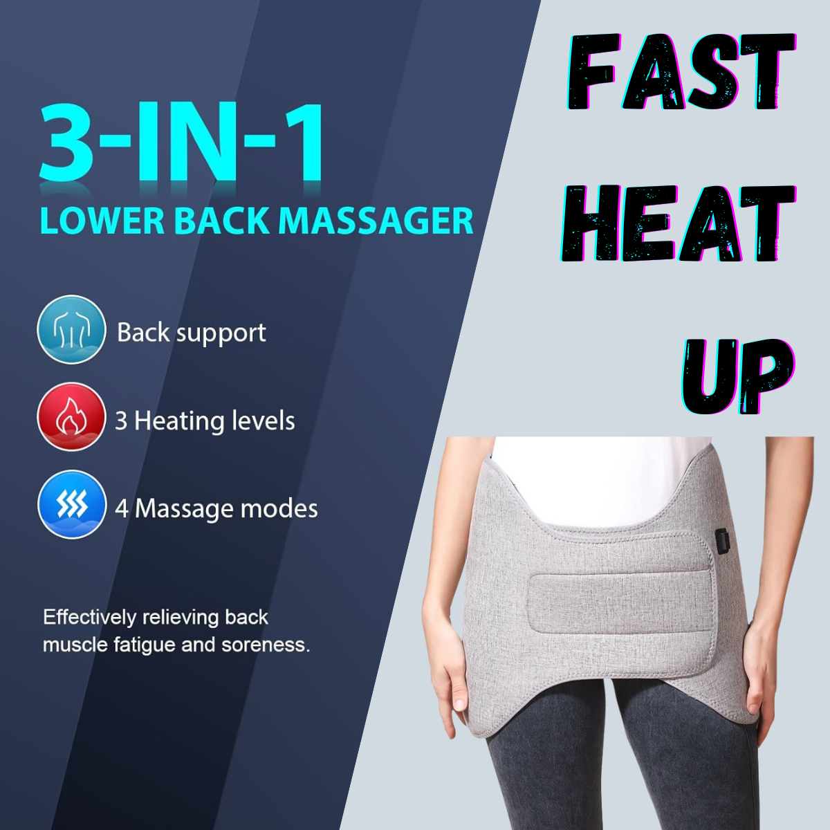 Heating Belt – Red Light Vibration Back Massager